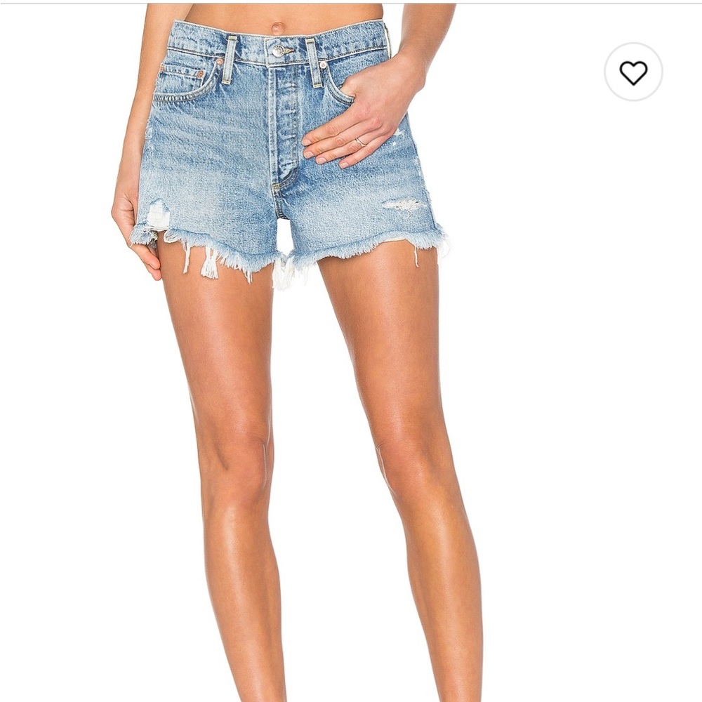 AGOLDE Parker Denim Cutoff Short in Swapmeet - Size 24